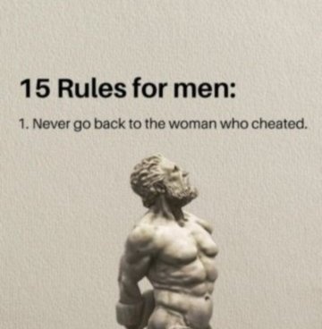 15 RULES FOR MEN IN LIFE.